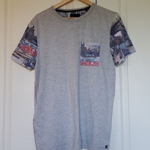 Kolby Grey T-shirt with Chest Pocket